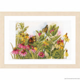 Lanarte cross stitch kit "Butterflies & coneflowers", counted, DIY Model