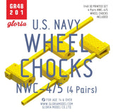 Gloria GR48201 1/48 U.S. Navy NWC-4/5 Wheel Chocks (4 Pairs) 3D Printed Set Model