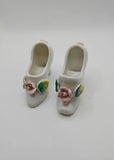 Ceramic Figurine Display Made in Japan -- Heeled Shoes with Pink Flower Model