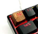 Solid Wood Keycaps Wooden Backlit Keycap R4 Artisan For MX Mechanical Keyboard Model