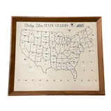 Rare Vintage Wells Sterling Silver State Charms Display Board Picture Frame Model