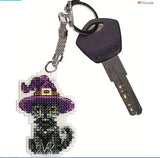 DIY Cross Stitch Kit Stitch Pendant - Kitten on Plastic Canvas Cross Stitch Model