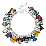 Disney Themed Character Metal Enamel Charm Bracelet Charms