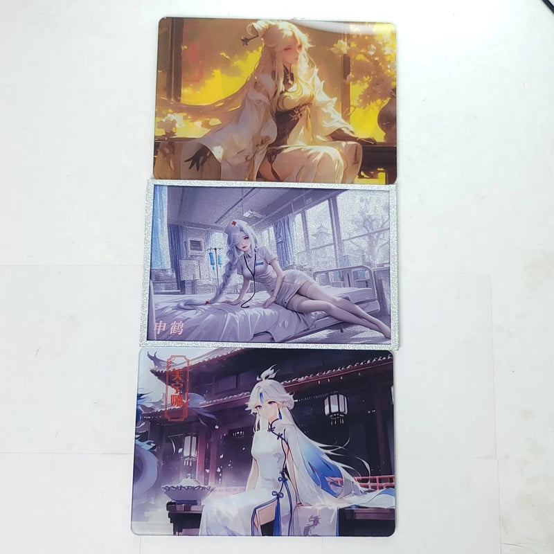 Ningguong Nurse Abstract Anime Waifu Art Oversized Board A6 Lot of 3 Model