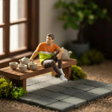 Boys Figurine 1 64 Scale Resin Miniature Figure for Sand Table Model Car Display Model