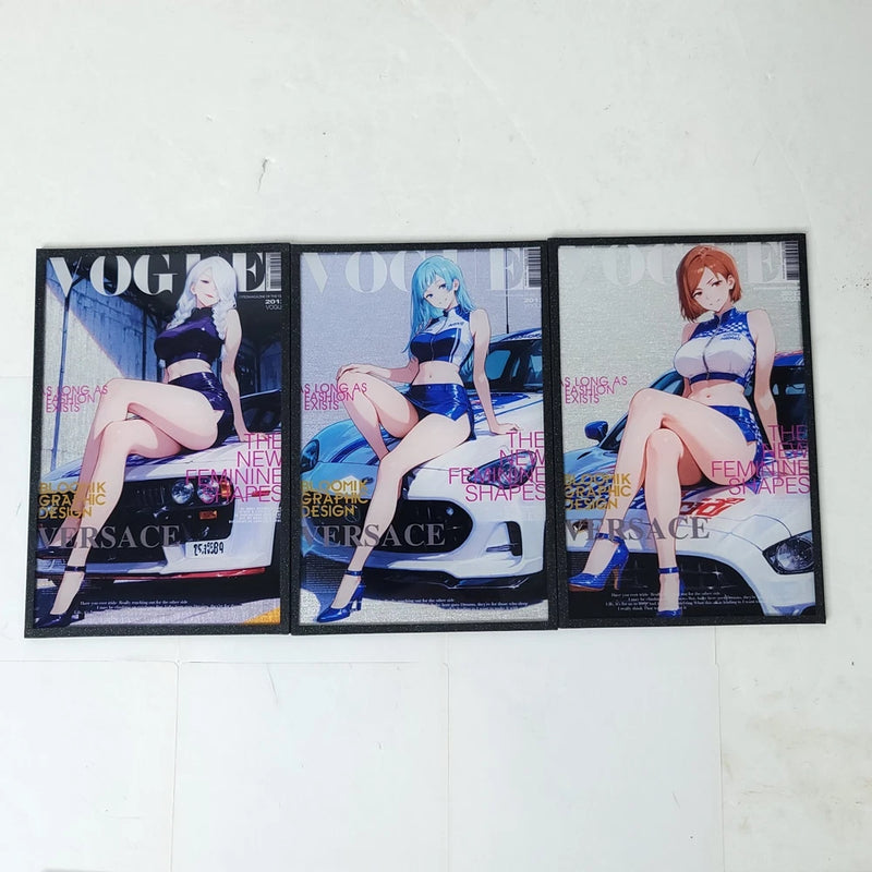 Miwa Nobara Mei Mei Vogue Jujitsu Anime Waifu Art Oversized Board A6 Lot of 3 Model