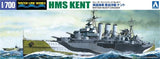Aoshima WL-811 1/700 Scale Model Kit WWII British Heavy Cruiser HMS Kent(54) Model