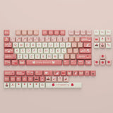Cute Pink White Strawberry Ice Cream Kawaii XDA  Dyesubs PBT Keycap Set Model