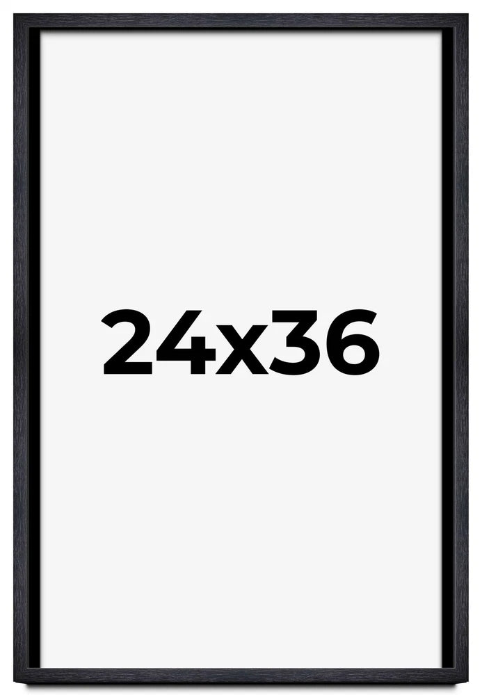 24x36 Shadow Box Frame Black | 1 Inches Deep Real Wood Farmhouse Shadowbox Displ Model