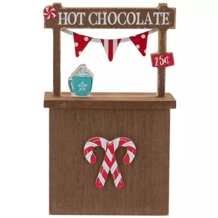 Hot Chocolate Stand Booth Christmas Tabletop Decor 6" Model