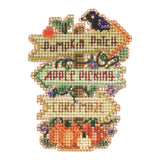 Fall Fun Autumn Pumpkin Beaded Cross Stitch Kit Mill Hill 2021 Autumn Harvest Model