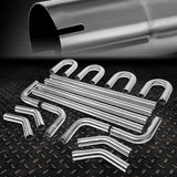 16PCS 2.25"OD DIY CUSTOM S.STEEL MANDREL EXHAUST TUBING BEND STRAIGHT PIPE KITS Model