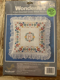 12?? Counted Cross Stitch Pillow Kit WonderArt #5427 Folklore Vintage New Crafts Model