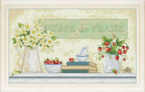 Cross stitch kit Strawberry flavor 33x20cm Aida 16ct embroidery needlepoint kit Model