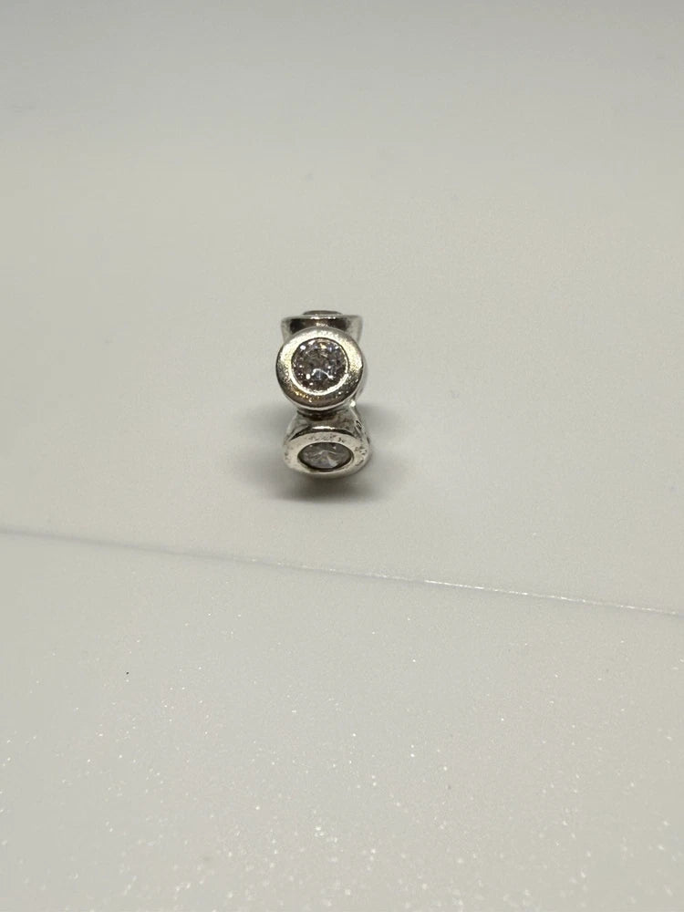 Authentic Pandora 790226CZ Lights Clear CZ Spacer Charm Retired Sterling Silver Charms