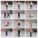 Color Print 1/64 1/87 1/43 1/18 1/24 Beauty Girl Man Miniatures Figures For Cars Model