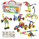 170 Pcs Building Toys for Kids Ages 4-8 with Toy Box Storage, Idea Guide, Bui... Model