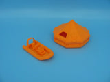 US Coast Guard Ocean Rescue BOAT and RAFT Set HO Scale 1:87 No Assembly Required Model