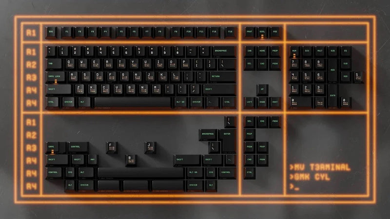GMK MV T3RMINAL CYL Base Kit Keycaps Factory Sealed New FPTK2010 Model
