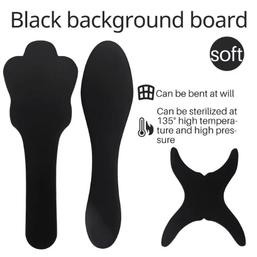 3 Pcs Foldable Dental Silicone Contraster Background Board Photography Flexible Model