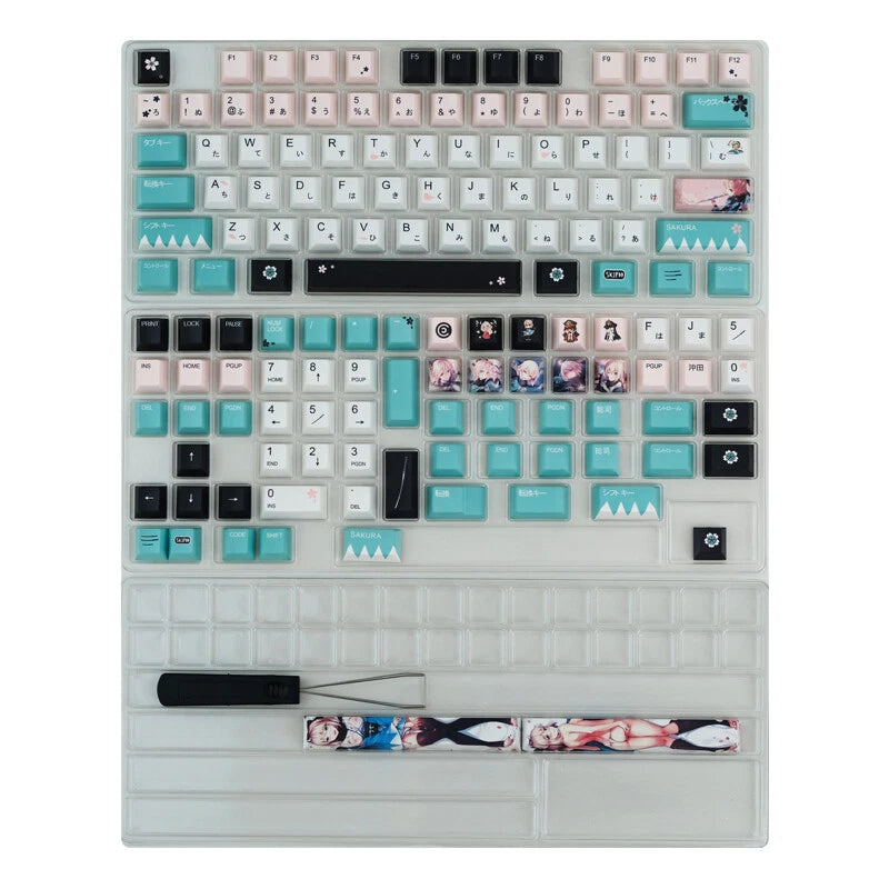 Fate Grand Order Okita Souji Sex Keycap Anime 142 Keycaps for Cherry MX Keyboard Model