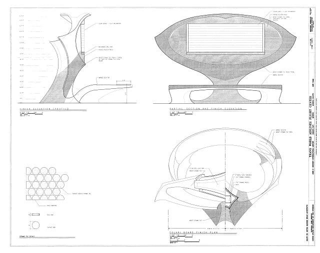 Photo:Trans World Airlines Reception Desk Solari Board Design 1960s Model