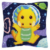 CDA stamped cross stitch kit cushion "Open Space", 40x40cm, DIY Model