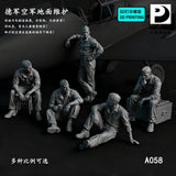 3D Printed 1/72/64/48 Germany Luftwaffe Ground Crew Figures Unpainted Model Model