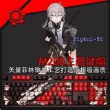 Girls Frontline M200 Transparent Keycap PBT 108 Keycaps for Cherry MX Keyboard Model
