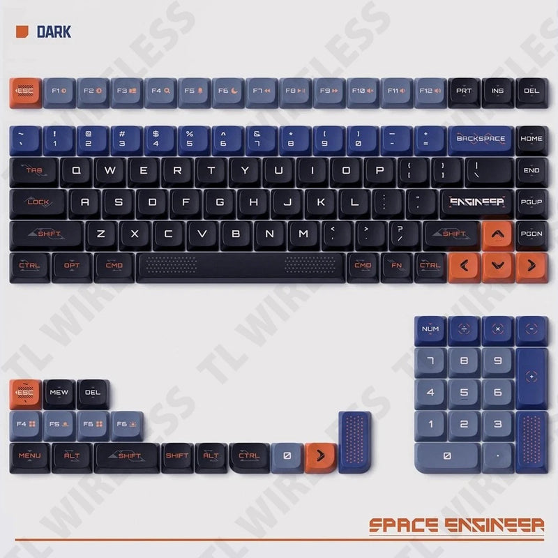 NuPhy Space Engineer nSA Profile Dye-sub PBT Keycaps for Air 60 / 75 / 96 Series Model