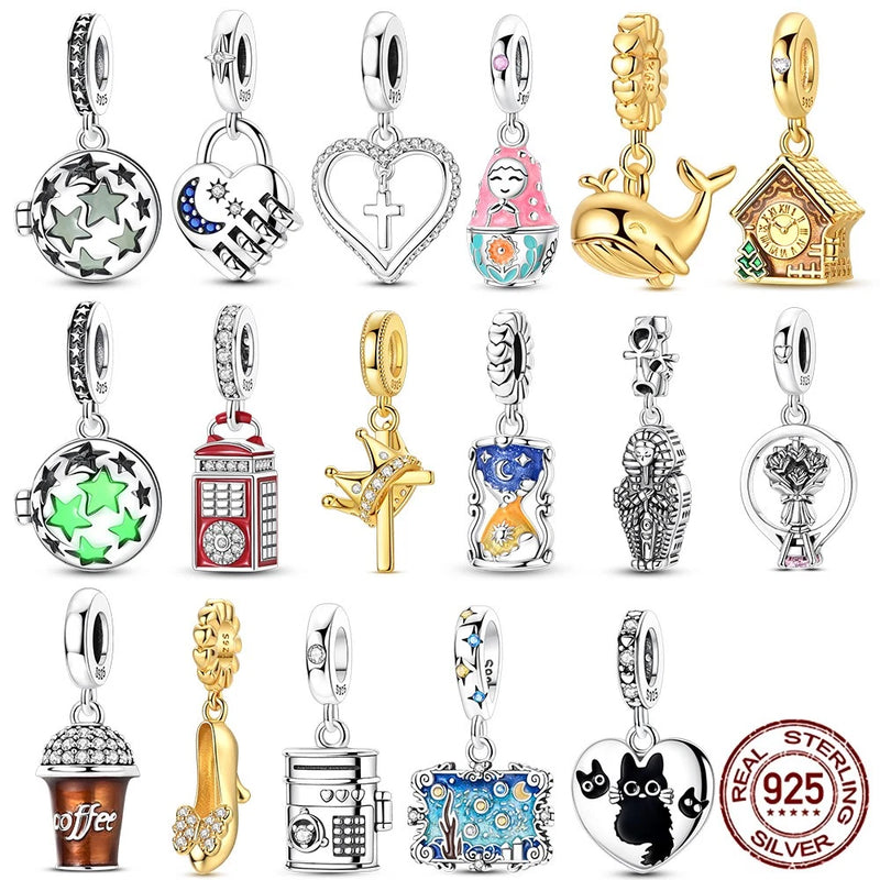 MULA European 925 Sterling Silver DIY Charm Multiple Styles fit Women Bracelet Charms