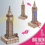 Mr.Playwood Mechanical Big Ben (Eco-light) Puzzle - Wooden 3D Model DIY Gift Kit Model