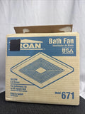 Broan Model 671 Bath Exhaust Ventilation Fan 70 CFM 6.0 Sones USA  NOS. #2155 Model