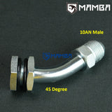 DIY Turbo Oil Return Drain Pipe Adapter Fitting Kit to Oil Pan Sump 45Deg 10AN Model
