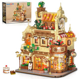 City Bakery Cafe House Building Set with Light for Girls Ages 812+ Model