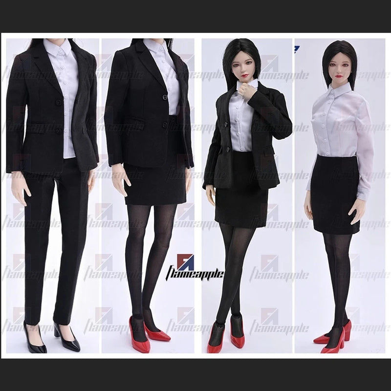 1/6 Scale Female Black Business Suit Set Model F 12" Ph Tbl Action Figure Body Model