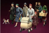1/35 Scale Resin Figures Assembled Model Kit European Refugees Hobby Collection Model