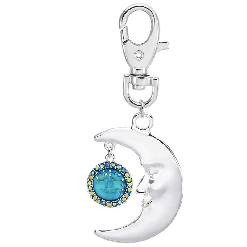 Kirks Folly Goddess Mystic Seaview Moon Bag Charm sterling silvertone Charms