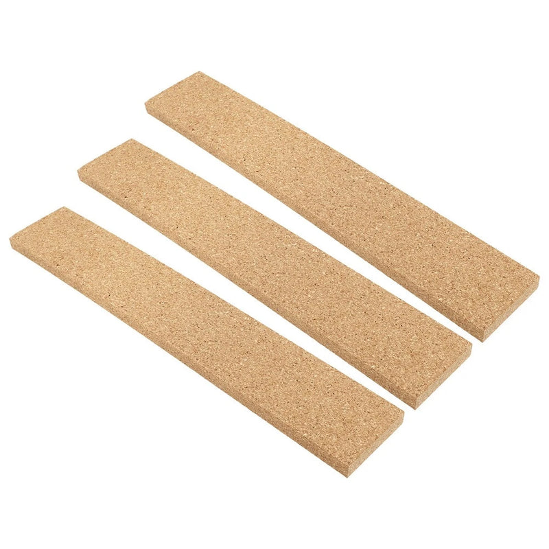 3Pcs Reusable Cork Board Strips for Office Memo Photo Wall Brown Easy Install Model