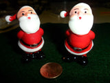 Plastic Santas with Hands Behind Back - Set of 2 - Vintage Model