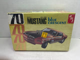1/25 VINTAGE AMT 1970 FORD MASTANG MACH 1 BLUE CRESCENT WHITE MODEL CAR KIT Model