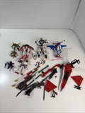 Gundam & Mecha Action Figure Lot - Mixed Parts, Weapons & Accessories (As Is) Model