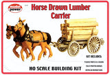 Model Power HO Building Kits Horse-Drawn Lumber Carrier 624 Model