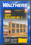 Walthers Cornerstone HO Shop Building No. 1 Kit 933-3165 Industrial Structure Model