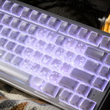 XVX White Butterfly Keycaps OEM Profile IMD-Tech RGB Friendly 21 Keys Set Model