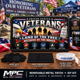 US Veterans Removable Metal Patch + DIY Kit Patriotic Eagle Military Gift Model