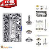Versatile 150 PCS Stainless Steel Snap Kit with Setting Tools for DIY Projects Model