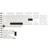Black On White PBT Keycaps Cherry Profile Dye Sub Keycap Set Model