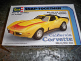 Revell Snap-Together 1:25 scale California Corvette Model Kit #6213 NEW SEALED Model