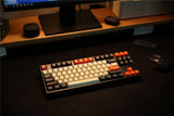 127 Orange Beige Carbon Keycap Set For GK64 KC84 RK68 RK84 108 Ducky Mech Keeb Model